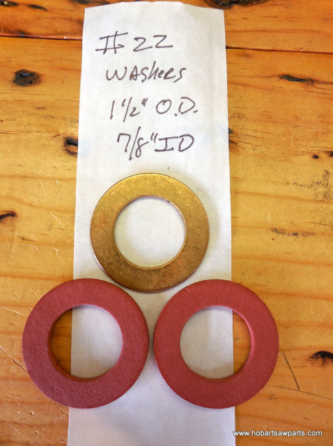 2 Fiber Washers & 1 Brass Washer for Hobart #22 Meat Grinders.